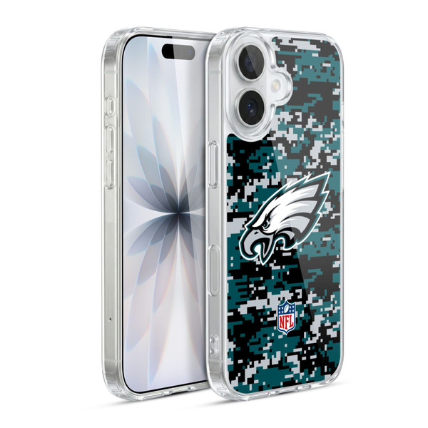 NFL Philadelphia Eagles Graphics Digital Camouflage Soft Gel Case for Apple iPhone 17