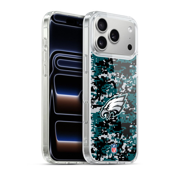 NFL Philadelphia Eagles Graphics Digital Camouflage Soft Gel Case for Apple iPhone 17 Pro Max