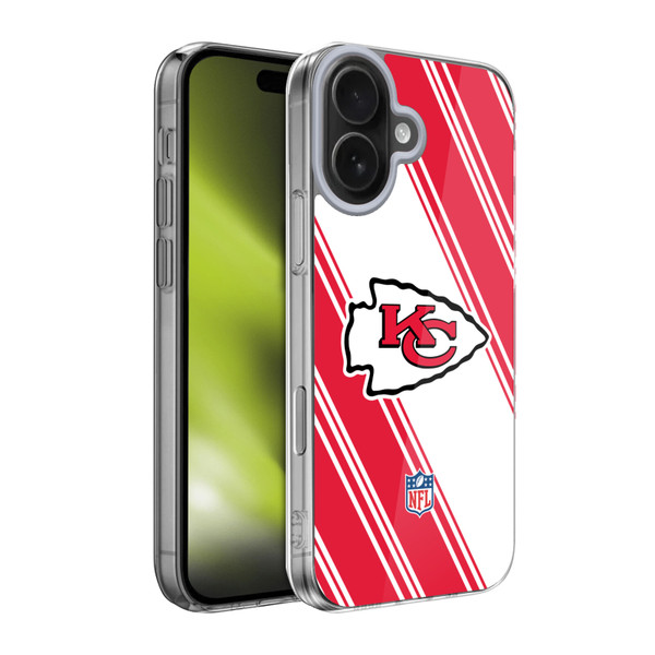 NFL Kansas City Chiefs Artwork Stripes Soft Gel Case for Apple iPhone 17