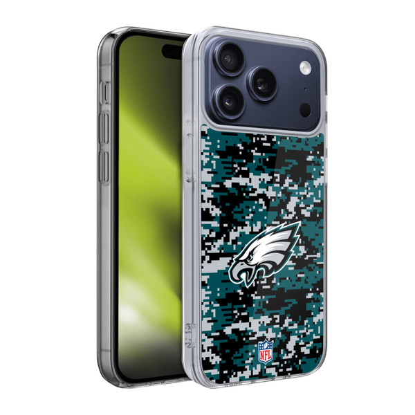 NFL Philadelphia Eagles Graphics Digital Camouflage Soft Gel Case for Apple iPhone 17 Pro