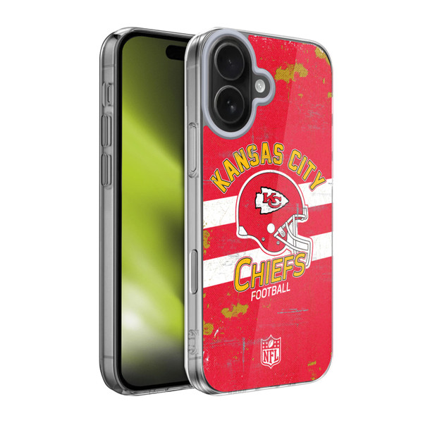 NFL Kansas City Chiefs Logo Art Helmet Distressed Soft Gel Case for Apple iPhone 17