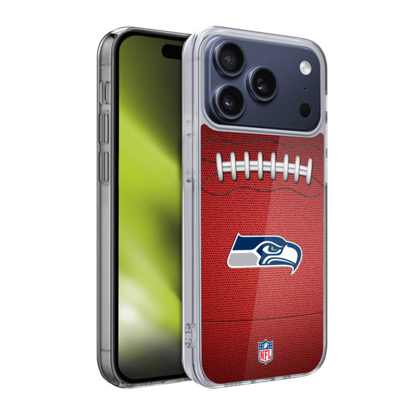 NFL Seattle Seahawks Graphics Football Soft Gel Case for Apple iPhone 17 Pro