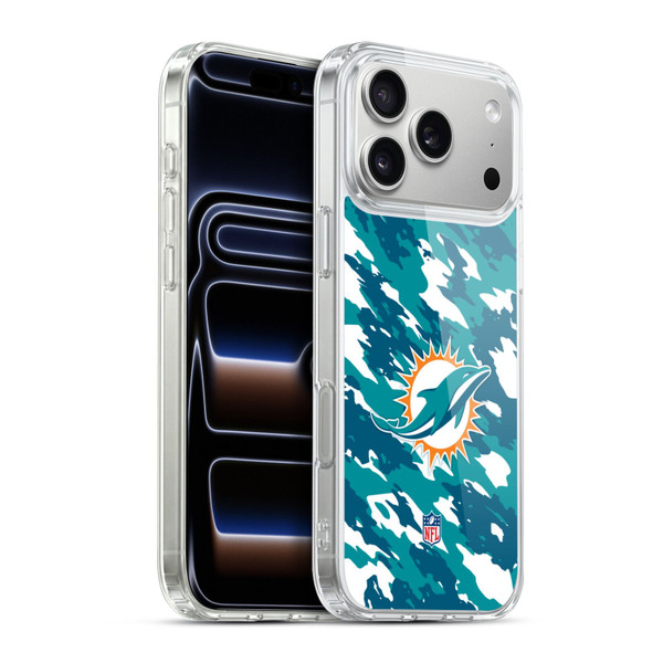 NFL Miami Dolphins Logo Camou Soft Gel Case for Apple iPhone 17 Pro Max