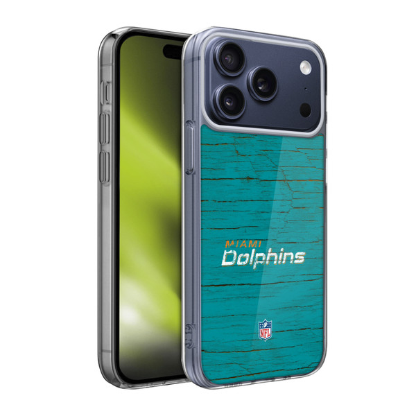 NFL Miami Dolphins Logo Distressed Look Soft Gel Case for Apple iPhone 17 Pro Max