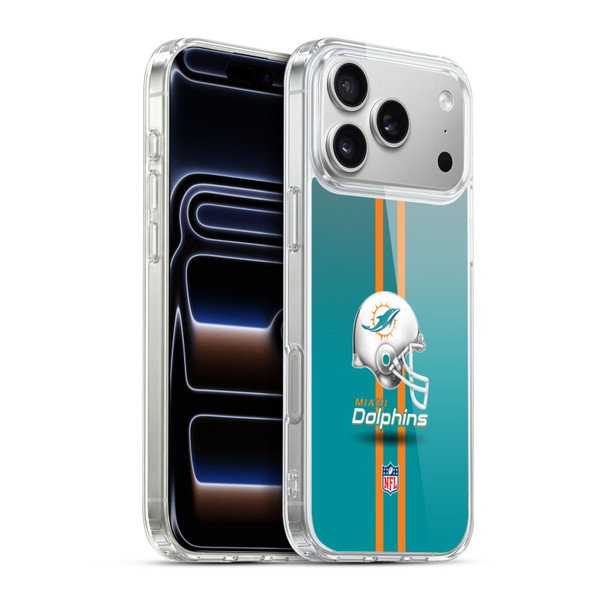 NFL Miami Dolphins Logo Helmet Soft Gel Case for Apple iPhone 17 Pro Max