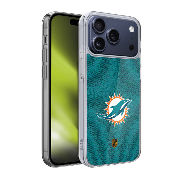 NFL Miami Dolphins Logo Football Soft Gel Case for Apple iPhone 17 Pro
