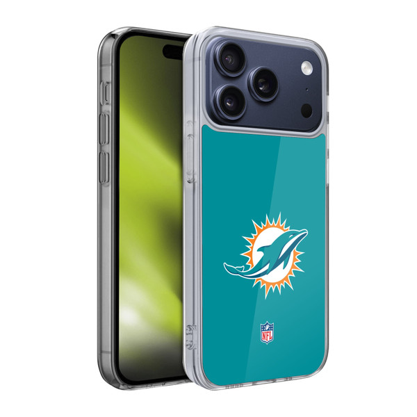 NFL Miami Dolphins Logo Plain Soft Gel Case for Apple iPhone 17 Pro NFL Miami Dolphins Logo Plain Soft Gel Case for Apple iPhone 17 Pro