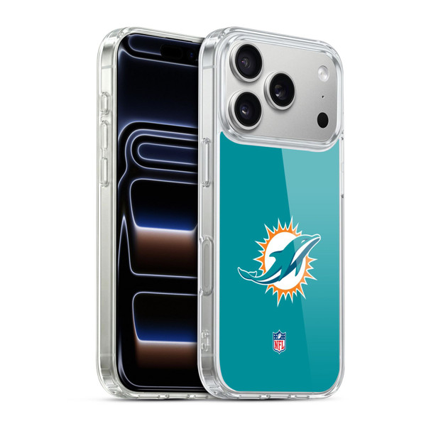 NFL Miami Dolphins Logo Plain Soft Gel Case for Apple iPhone 17 Pro