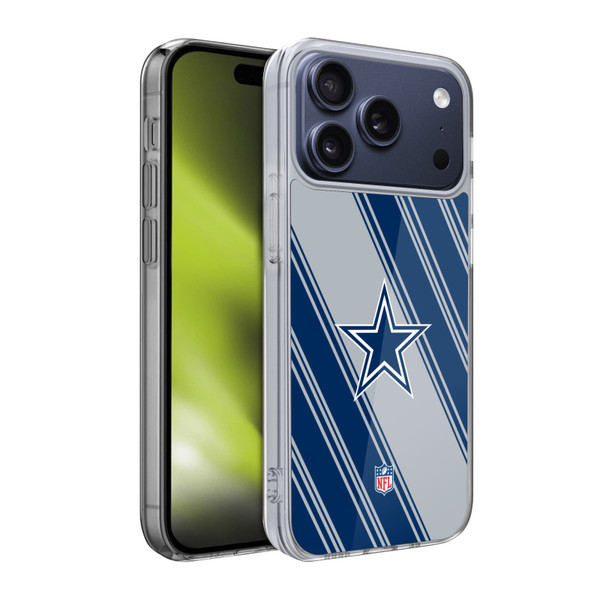 NFL Dallas Cowboys Artwork Stripes Soft Gel Case for Apple iPhone 17 Pro