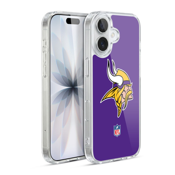 NFL Minnesota Vikings Logo Plain Soft Gel Case for Apple iPhone 17