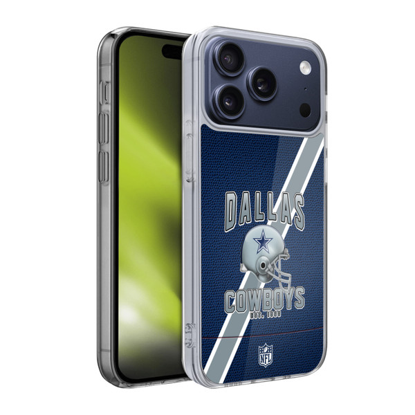 NFL Dallas Cowboys Logo Art Football Stripes Soft Gel Case for Apple iPhone 17 Pro