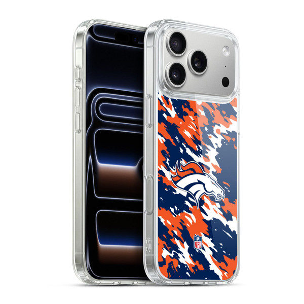 NFL Denver Broncos Logo Camou Soft Gel Case for Apple iPhone 17 Pro Max