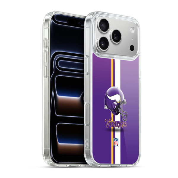 NFL Minnesota Vikings Logo Helmet Soft Gel Case for Apple iPhone 17 Pro Max