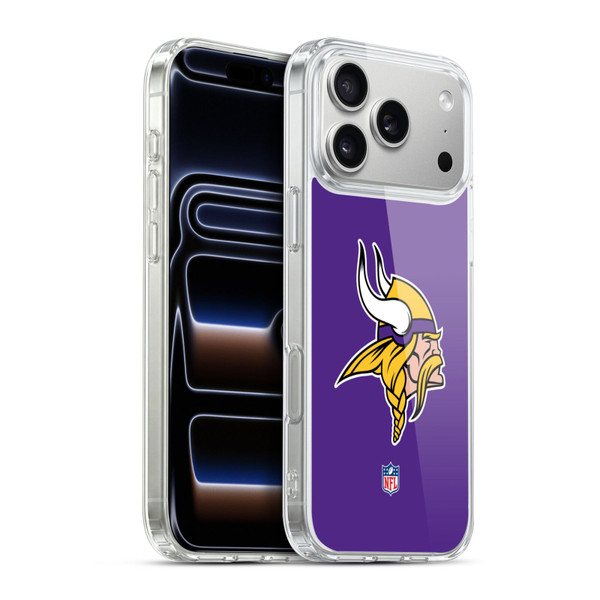 NFL Minnesota Vikings Logo Plain Soft Gel Case for Apple iPhone 17 Pro Max