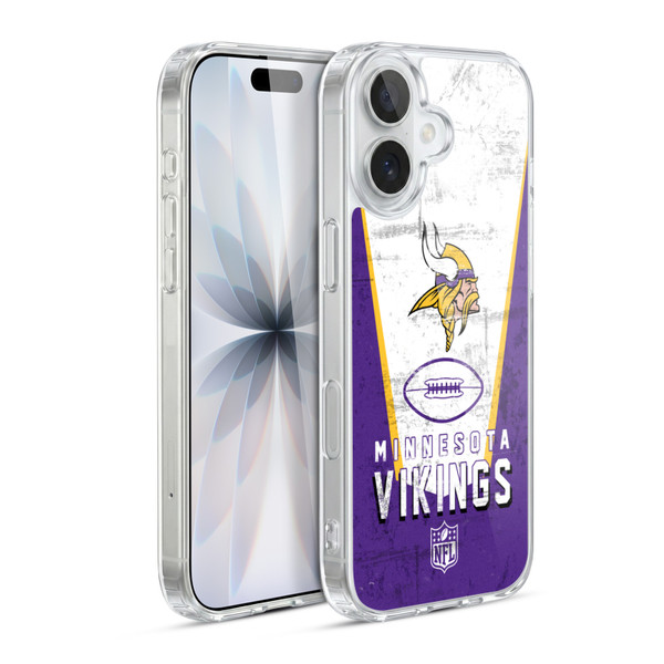 NFL Minnesota Vikings Logo Art Banner Soft Gel Case for Apple iPhone 17