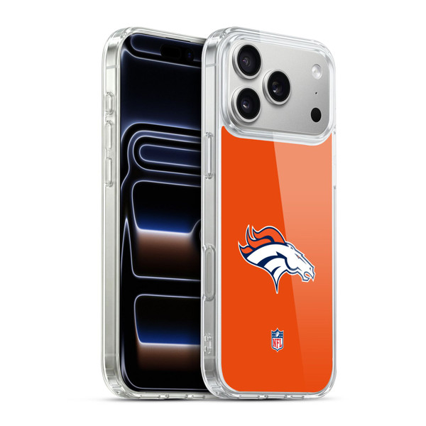 NFL Denver Broncos Logo Plain Soft Gel Case for Apple iPhone 17 Pro Max