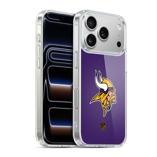 NFL Minnesota Vikings Logo Football Soft Gel Case for Apple iPhone 17 Pro