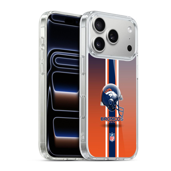 NFL Denver Broncos Logo Helmet Soft Gel Case for Apple iPhone 17 Pro