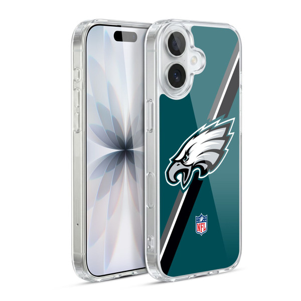 NFL Philadelphia Eagles Logo Stripes Soft Gel Case for Apple iPhone 17