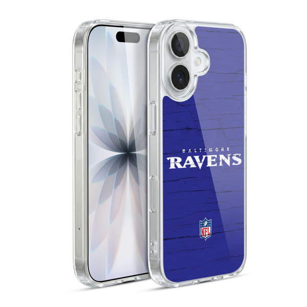 NFL Baltimore Ravens Logo Distressed Look Soft Gel Case for Apple iPhone 17