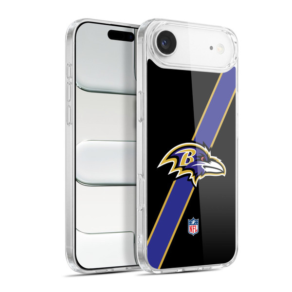 NFL Baltimore Ravens Logo Stripes Soft Gel Case for Apple iPhone 17 Air