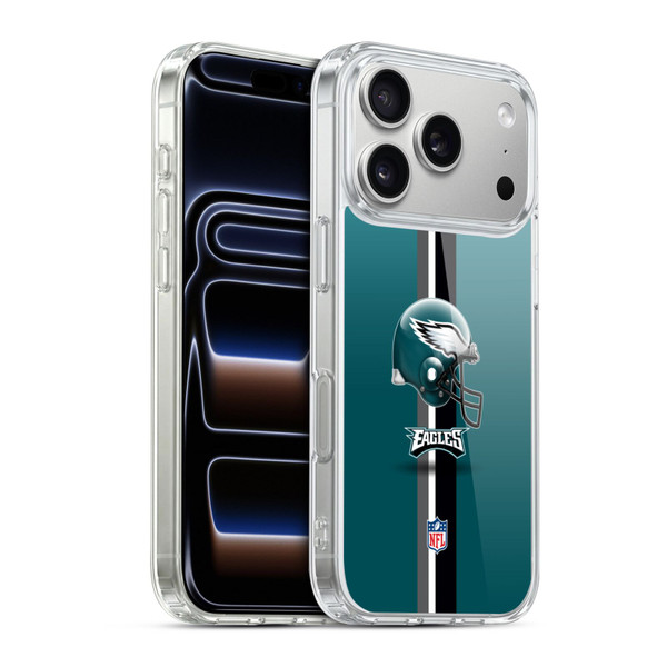 NFL Philadelphia Eagles Logo Helmet Soft Gel Case for Apple iPhone 17 Pro