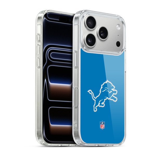 NFL Detroit Lions Logo Plain Soft Gel Case for Apple iPhone 17 Pro