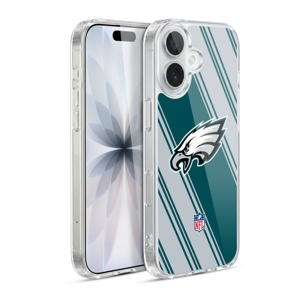 NFL Philadelphia Eagles Artwork Stripes Soft Gel Case for Apple iPhone 17