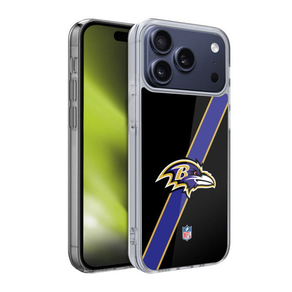 NFL Baltimore Ravens Logo Stripes Soft Gel Case for Apple iPhone 17 Pro NFL Baltimore Ravens Logo Stripes Soft Gel Case for Apple iPhone 17 Pro