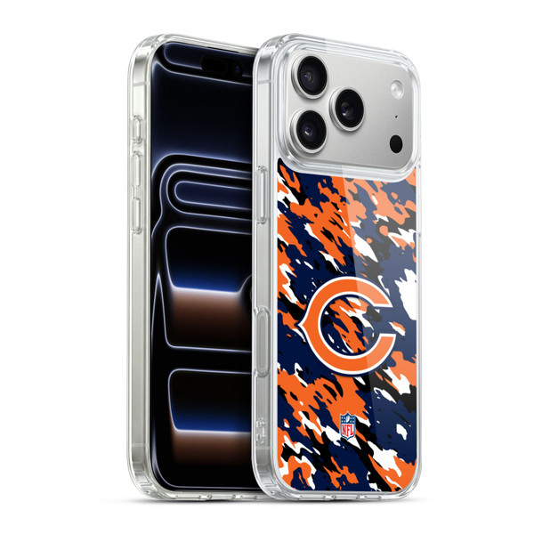 NFL Chicago Bears Logo Camou Soft Gel Case for Apple iPhone 17 Pro Max