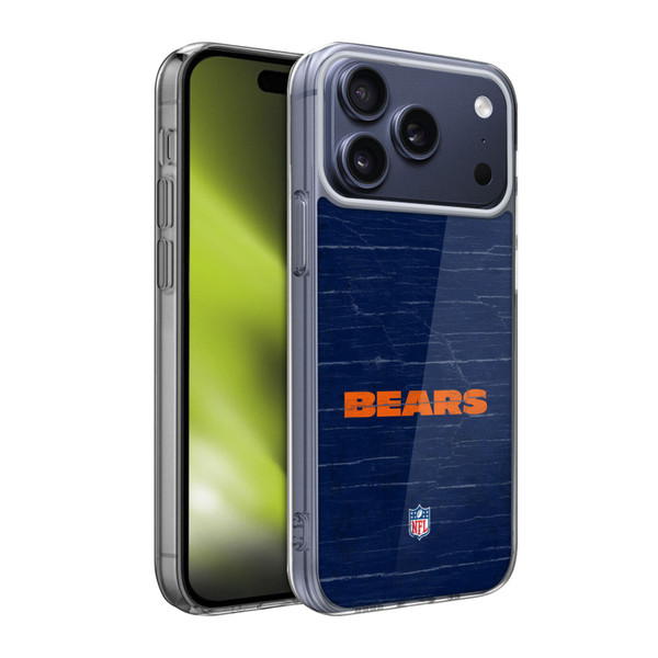 NFL Chicago Bears Logo Distressed Look Soft Gel Case for Apple iPhone 17 Pro Max