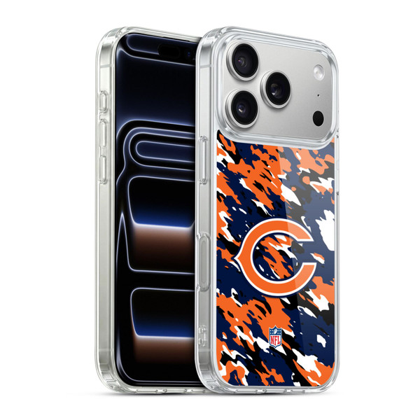 NFL Chicago Bears Logo Camou Soft Gel Case for Apple iPhone 17 Pro