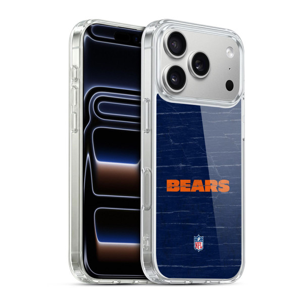 NFL Chicago Bears Logo Distressed Look Soft Gel Case for Apple iPhone 17 Pro