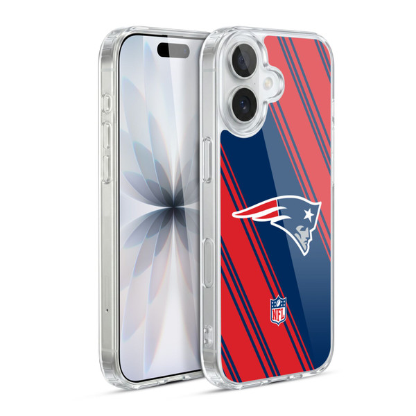 NFL New England Patriots Artwork Stripes Soft Gel Case for Apple iPhone 17