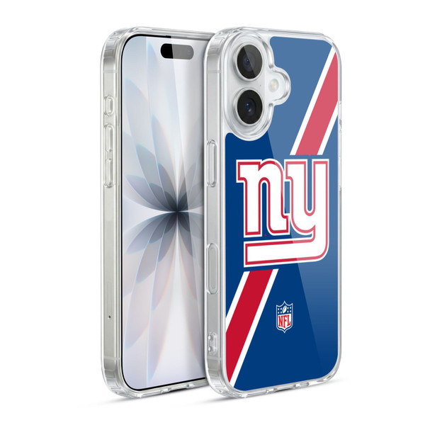 NFL New York Giants Logo Stripes Soft Gel Case for Apple iPhone 17