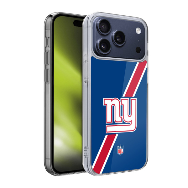 NFL New York Giants Logo Stripes Soft Gel Case for Apple iPhone 17 Pro
