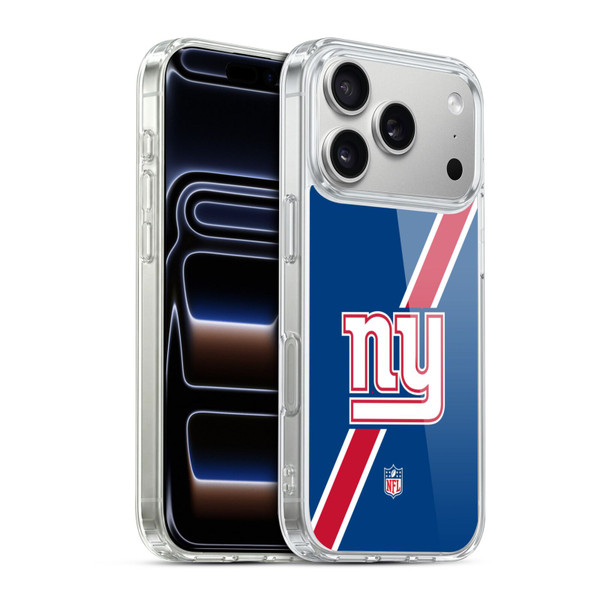 NFL New York Giants Logo Stripes Soft Gel Case for Apple iPhone 17 Pro