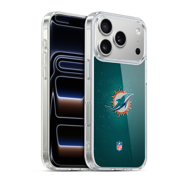NFL Miami Dolphins Artwork LED Soft Gel Case for Apple iPhone 17 Pro