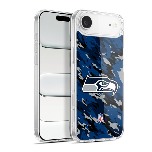 NFL Seattle Seahawks Logo Camou Soft Gel Case for Apple iPhone 17 Air