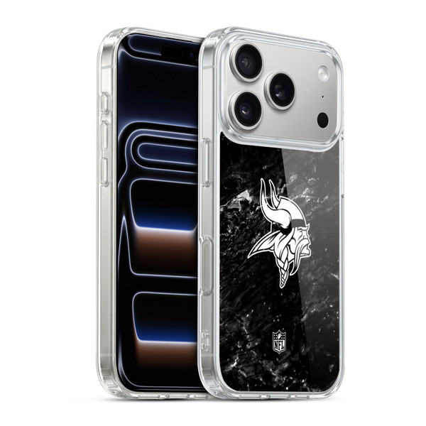 NFL Minnesota Vikings Artwork Marble Soft Gel Case for Apple iPhone 17 Pro