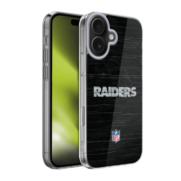 NFL Las Vegas Raiders Logo Distressed Look Soft Gel Case for Apple iPhone 17