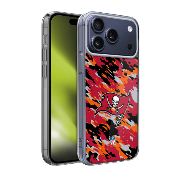 NFL Tampa Bay Buccaneers Logo Camou Soft Gel Case for Apple iPhone 17 Pro Max