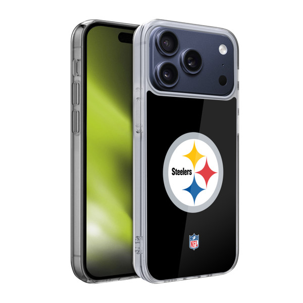 NFL Pittsburgh Steelers Logo Plain Soft Gel Case for Apple iPhone 17 Pro