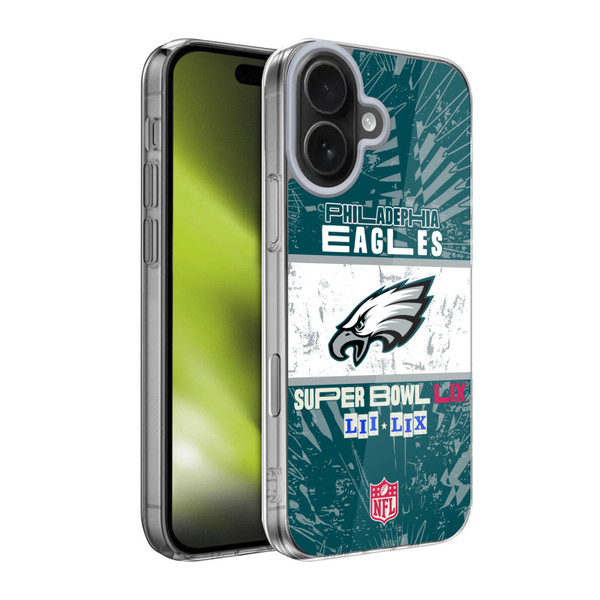 NFL 2025 Super Bowl LIX Champions Eagles All Wins Soft Gel Case for Apple iPhone 17