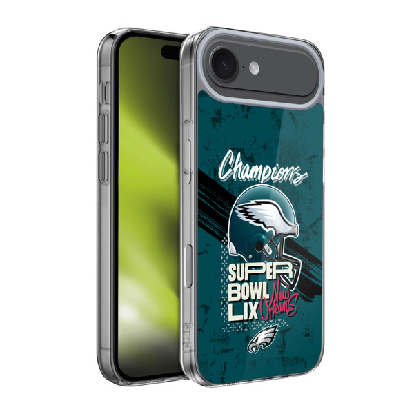 NFL 2025 Super Bowl LIX Champions Eagles Helmet Soft Gel Case for Apple iPhone 17 Air