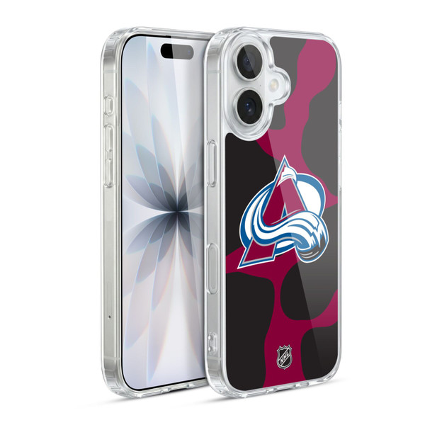 NHL Colorado Avalanche Cow Pattern Soft Gel Case for Apple iPhone 17