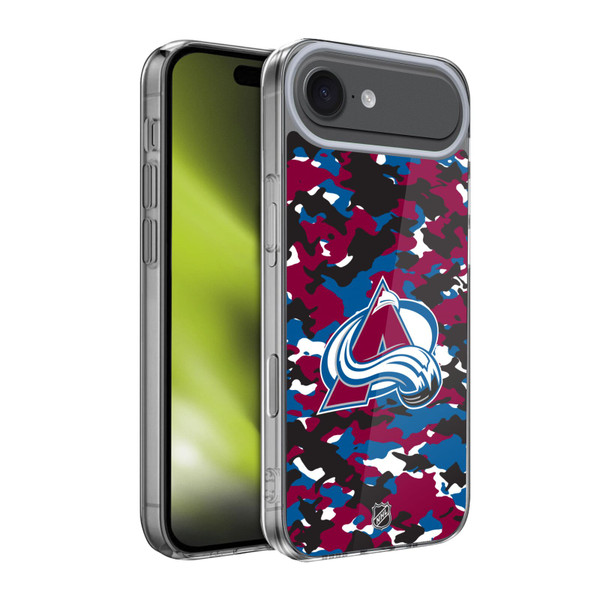 NHL Colorado Avalanche Camouflage Soft Gel Case for Apple iPhone 17 Air