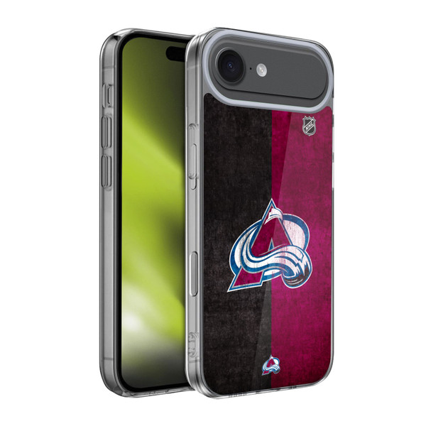 NHL Colorado Avalanche Half Distressed Soft Gel Case for Apple iPhone 17 Air