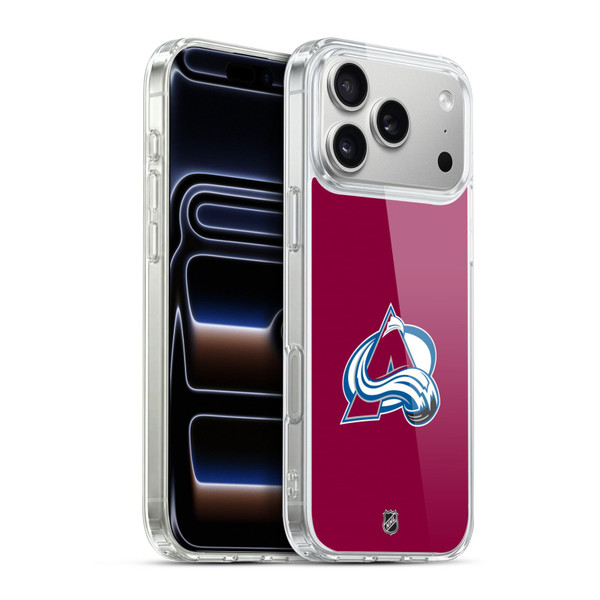 NHL Colorado Avalanche Plain Soft Gel Case for Apple iPhone 17 Pro Max