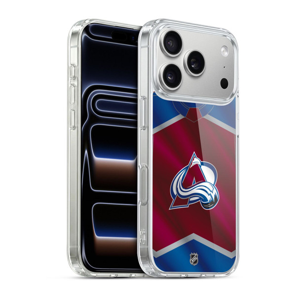 NHL Colorado Avalanche Jersey Soft Gel Case for Apple iPhone 17 Pro
